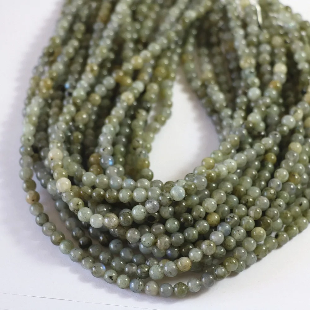 Natural imported labradorite stone 4mm 6mm 8mm 10mm 12mm round loose beads elegant diy Jewelry making findings 15inchB104 | Украшения и