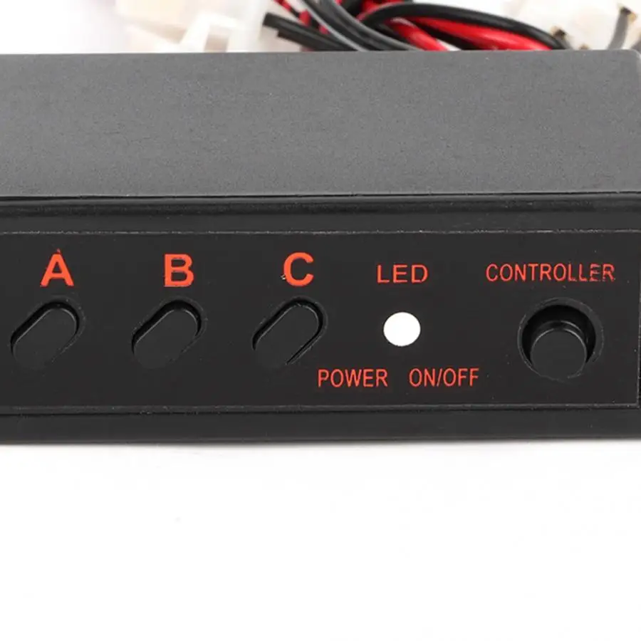 Мини-автомобиля 12V 3*6 светодиодный красный стробоскопический светильник с 3 режим контроллера автомобиль аксессуары для стайлинга автомобилей Светодиодный светильник контроллер