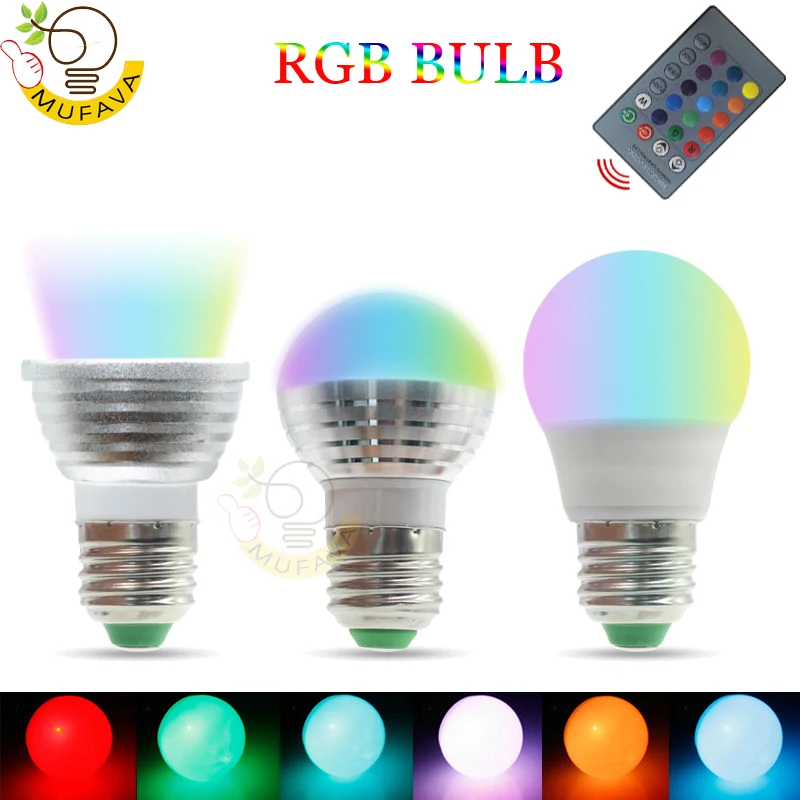 E27 E14 светодиодный RGB светильник с самой низкой ценой 110 В 220 5 Вт точечный