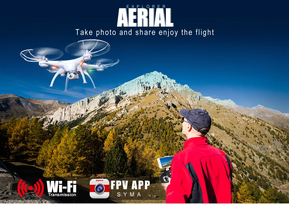 Дрон Syma X5SW с WiFi камерой в реальном времени передача FPV Квадрокоптер (X5C обновление)