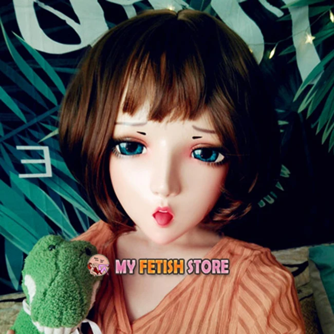 (HAN 01) Женская милая девочка каучуковые полуголовы Kigurumi BJD Eyes Crossdress Косплей
