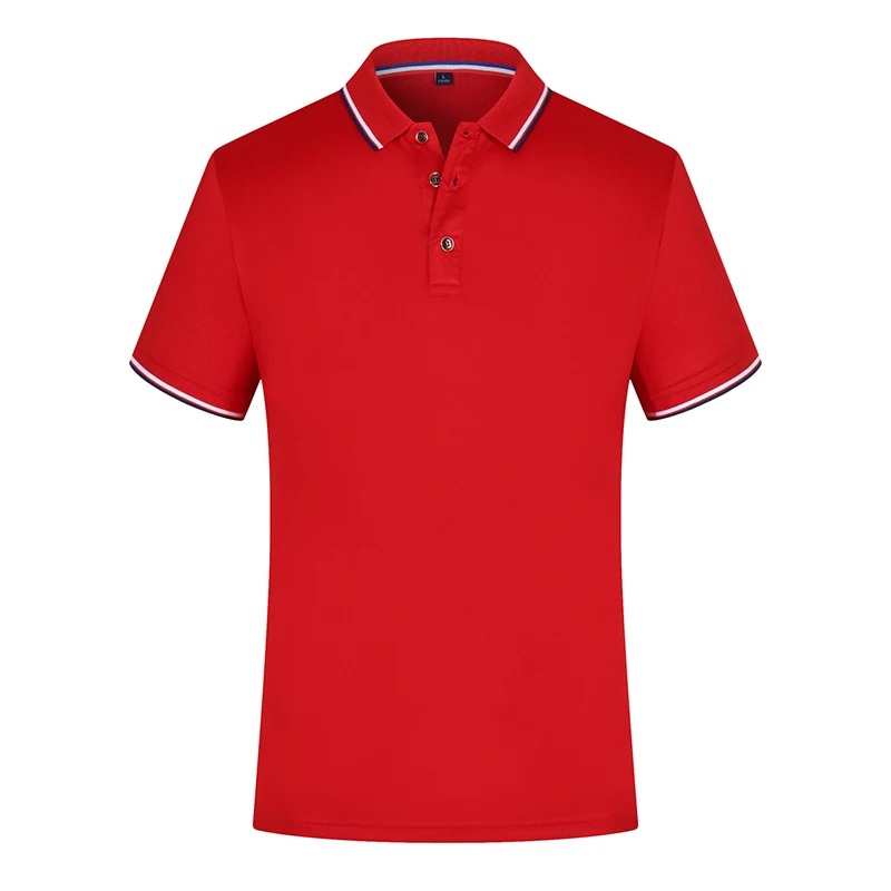 Рубашка поло Мужская дышащая однотонная из хлопка с короткими рукавами и защитой