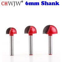 1pc 6mm shank cnc tools solid carbide round nose bits round nose cove core box router bit shaker cutter tools for woodworking
