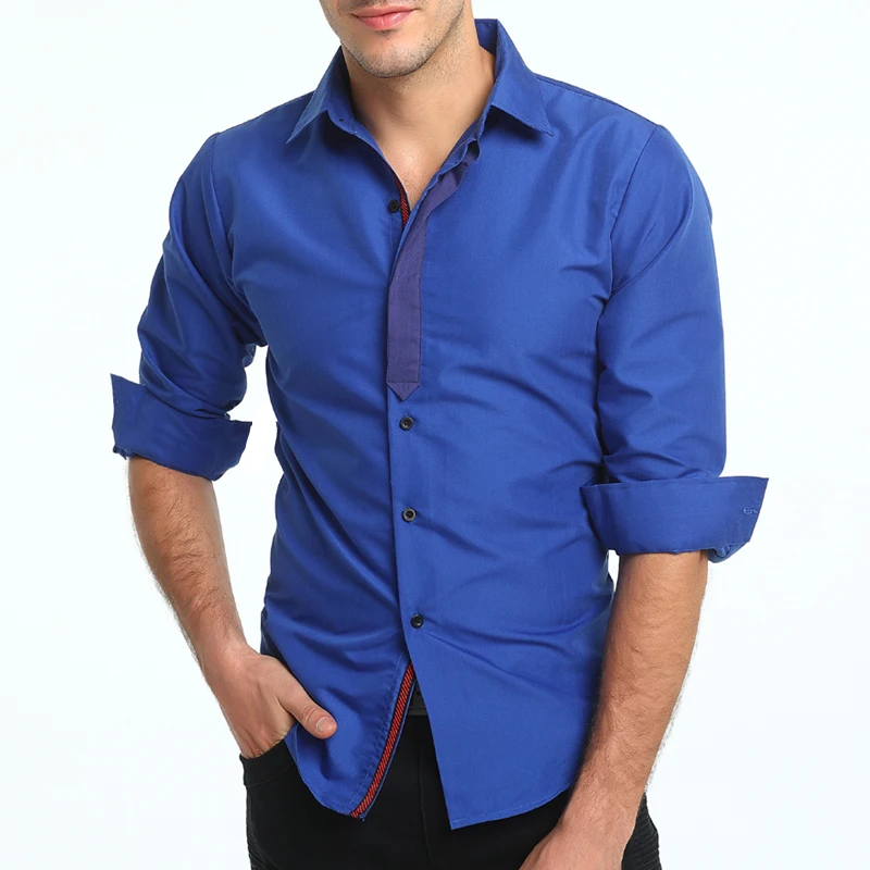 Мужские рубашки мужская рубашка с длинным рукавом летняя в Корейском стиле