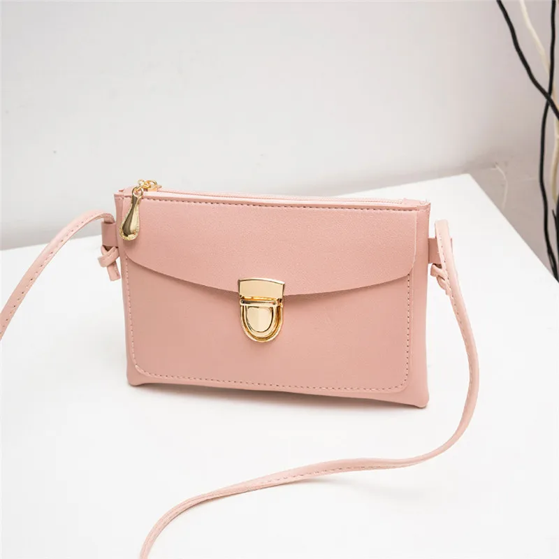 Модная однотонная сумка на молнии через плечо для телефона монет роскошные сумки