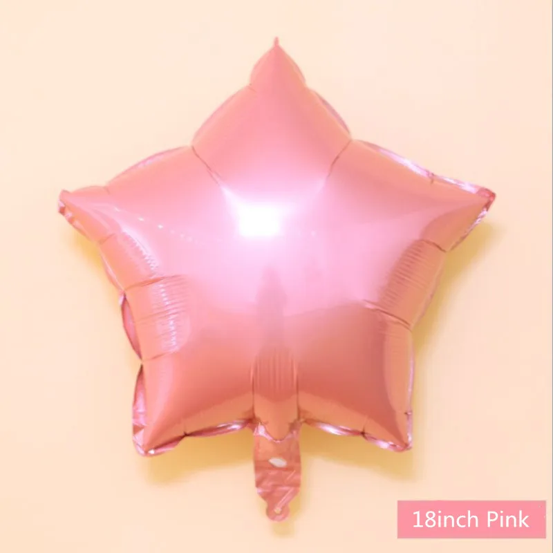 10pcs Star Pink 10 шт. 5 10 18 дюймов Звездное сердце Гелиевый шар Свадебные Звездные воздушные фольгированные шары надувные подарок на день рождения шар декоративный шар для вечеринки - Цвет: 10pcs Star Pink