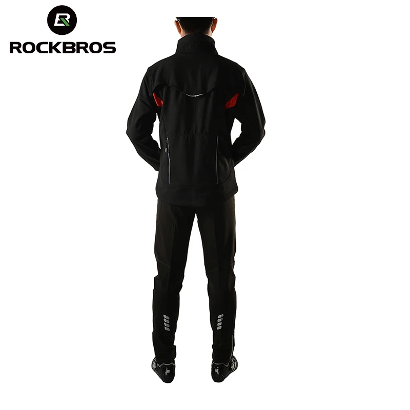 Комплект одежды ROCKBROS для велоспорта Зимняя Термальная куртка и Джерси мужские