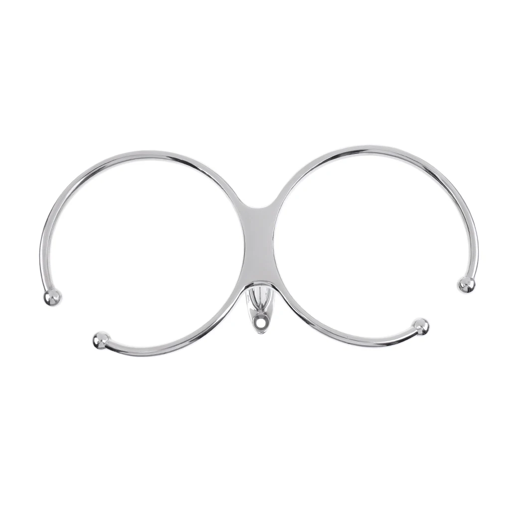 

1 Pc Stainless Steel Dual Ring 2-Ringlike Ring Cup Drink Holder for Marine Yacht RV Boat Kayak Car Truck