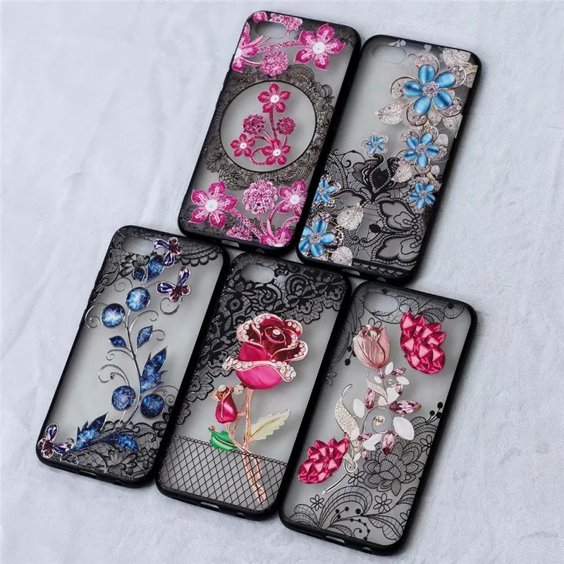 Lace Flower Phone Case For Huawei P20 Lite P20Pro Honor 10 Mate Pro Soft Silicone Back Cover Fundas | Мобильные телефоны и