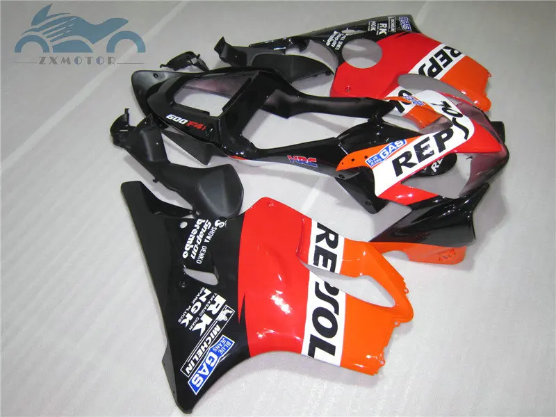 Free Customized Injection mold for 2001 2002 2003 CBR600F4i orange repsol fairings 01 02 03 CBR600 F4i body repair fairing parts |