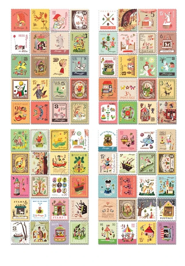 TIAMECH 4 листа/упаковка Новая тема Франсуаза бумажная наклейка-Марка дневник