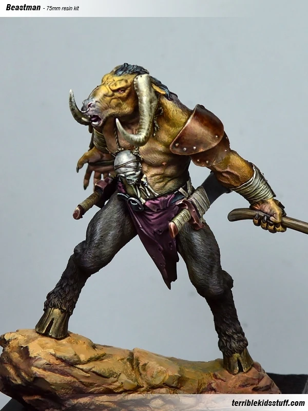 [Loong Way миниатюры] ужасные детские вещи Beastman 75 мм Полимерная миниатюра|miniature|miniature