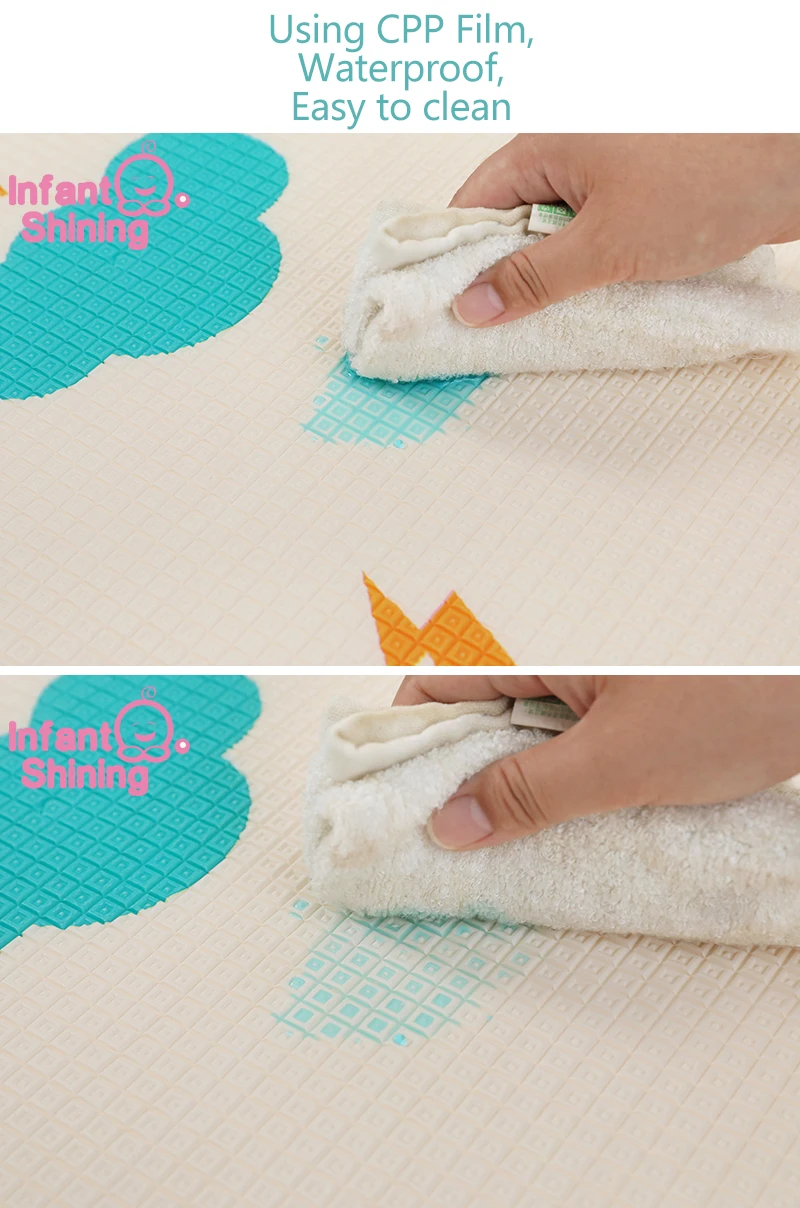 Infant Shining Baby Mat XPE Foam Kid Play Mat 180*120*2CM(71*47*0.8in) 6PCS Floor Mats Foam 0-8Y Waterproof Living Room