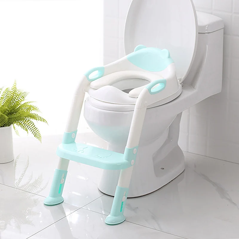 Blue with cushion Детский горшок для туалета обучающий шаг стул писсуар путешествия Детский горшок детский стул сиденье для унитаза Детский горшок - Цвет: Blue with cushion