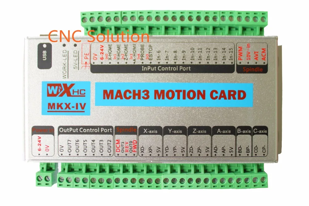 6 Axis USB Mach3 CNC контрольная карта управления движением 2 МГц секционная плата A B C X Y Z ось USB CNC контрольная карта ler 6 Axis новая