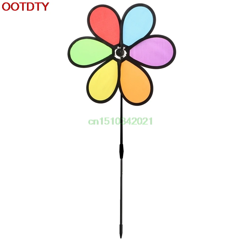 Ветряная мельница цветная Радуга цветок Dazy Спиннер для сада двор уличный