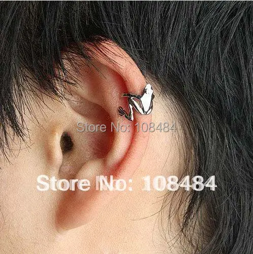 Манжеты для ушей в виде лягушки с посеребрением ювелирные изделия медные серьги
