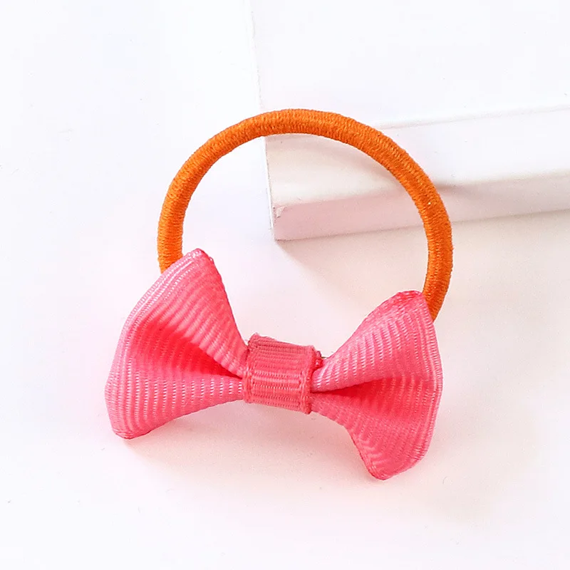 10 шт. Детские эластичные резинки для волос с бантиком маленьких девочек