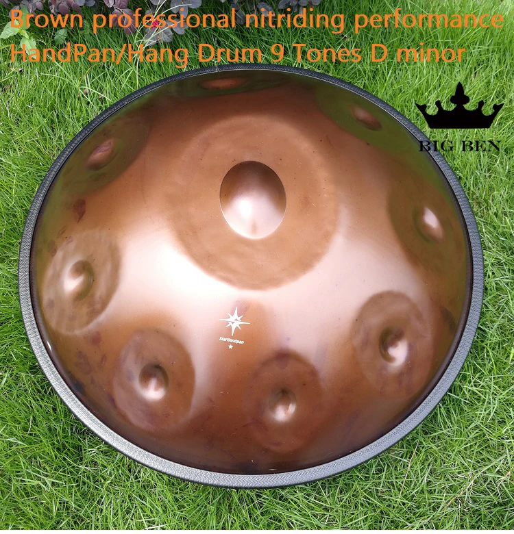 Профессиональная нержавеющая сталь D Minor Kurd HandPan nitrided версия уличный художественный барабан уличный игровой шоу барабанная сумка губок