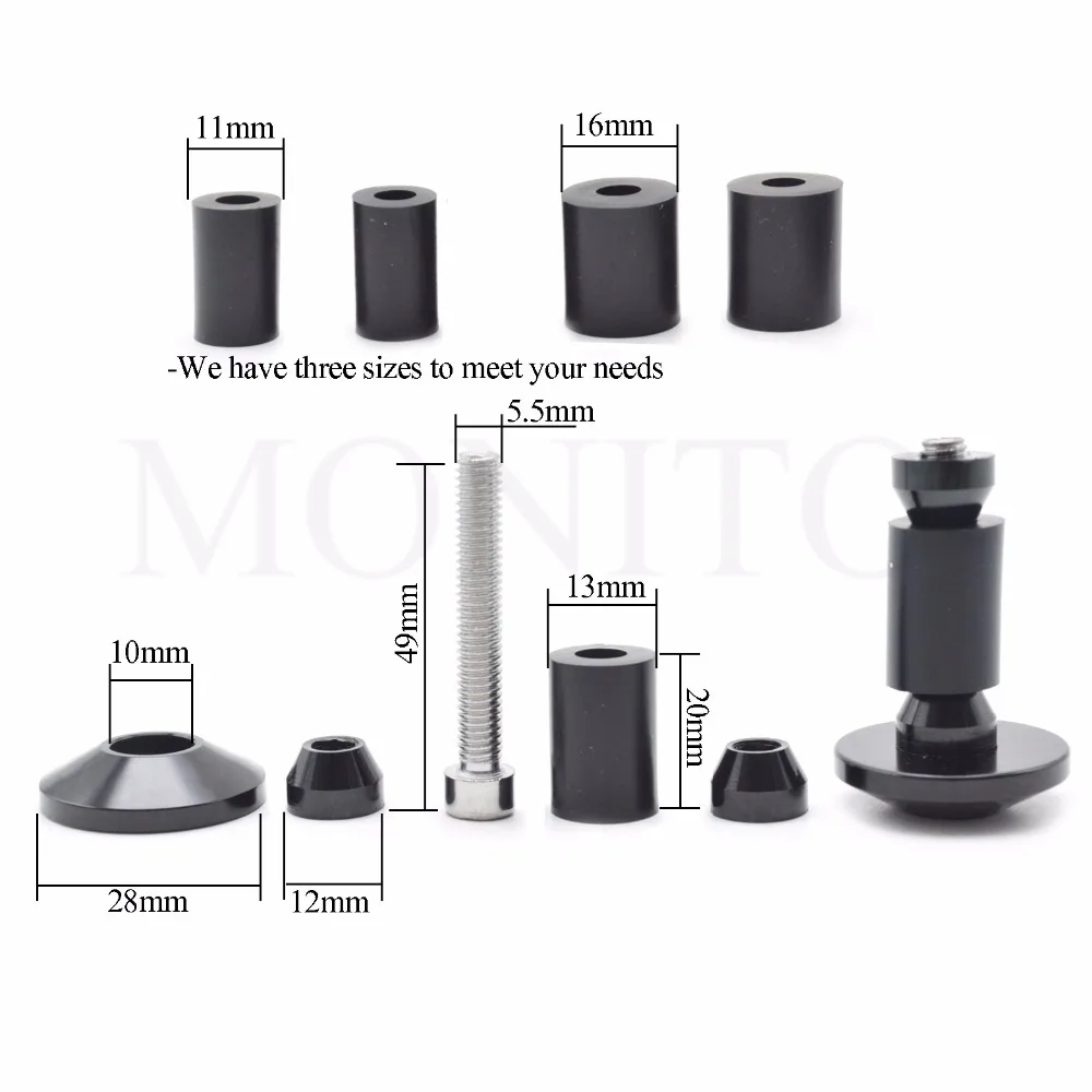 Мотоциклетные ручки заканчивается бар сбалансированный штекер слайдер руль