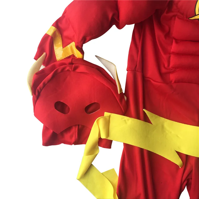 Детская рубашка Flash Muscle комикс маскарадное платье супергероя костюмы на Хэллоуин