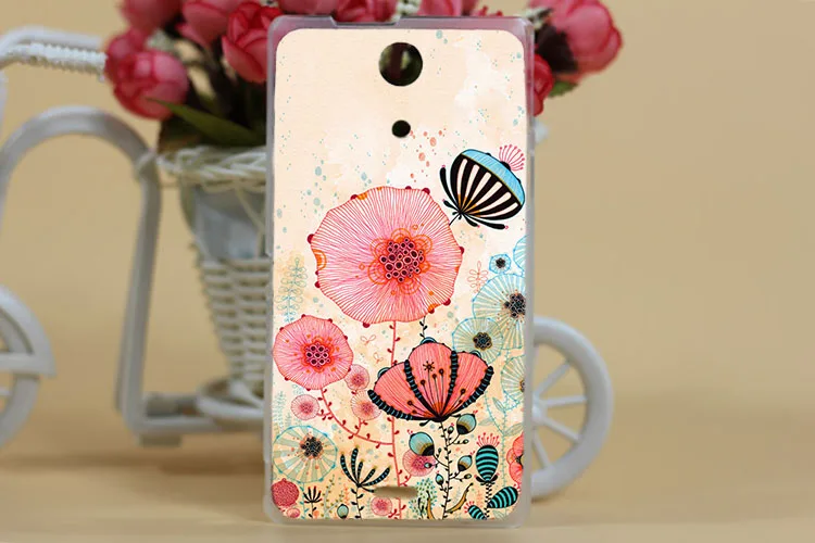 Высококачественный твердый цветной чехол из ПК с 10 рисунками для Sony Xperia ZR M36H C5502