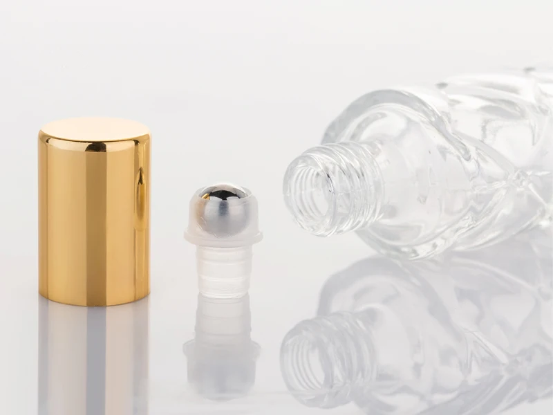 MUB- Portable Mini 10ml Glass Steel Roll-on Essential Oil Bottle Travel Perfume Bottles Empty Cosmetic Containers Roller Bottle