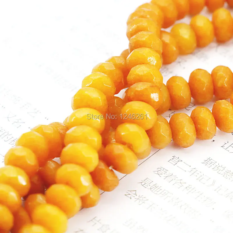 5x8 мм аксессуары ремесла желтый халцедон женщины граненые облегающие подарки для