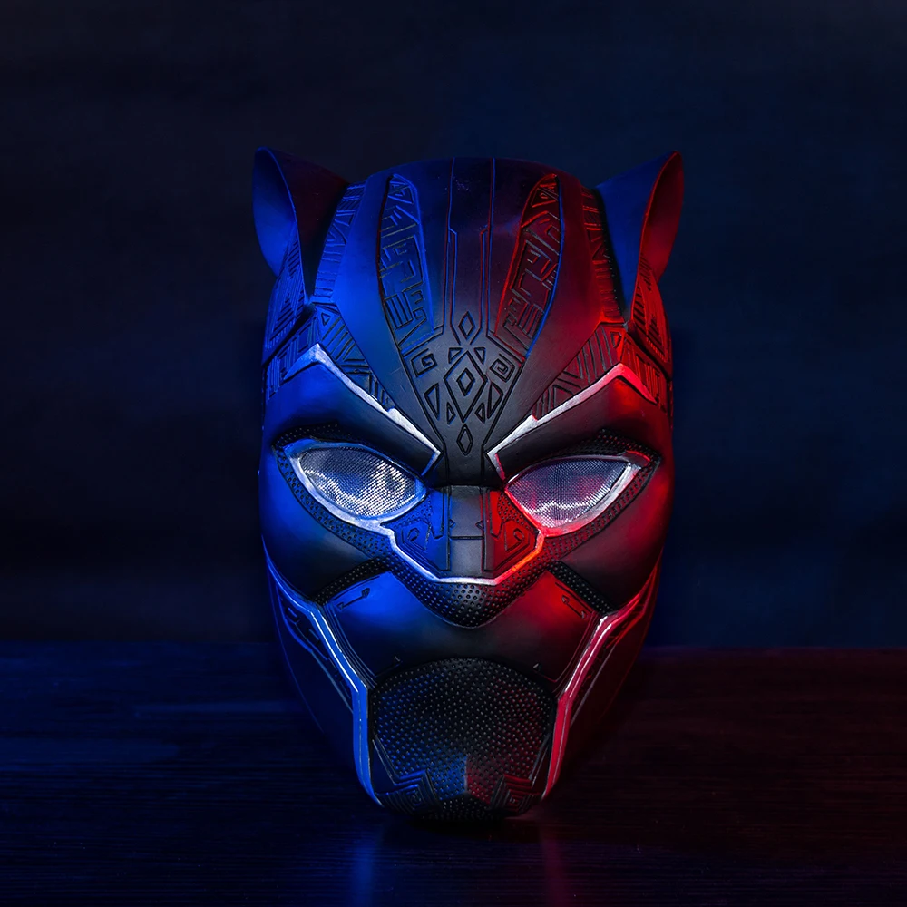 Новинка 2018 шлем черной Пантеры косплей маска для костюма на Хэллоуин ручной