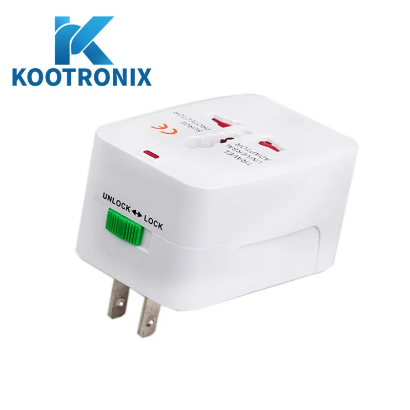 Kootronix США в ЕС Европа и универсальный AC Мощность Plug всему миру Travel Adapter