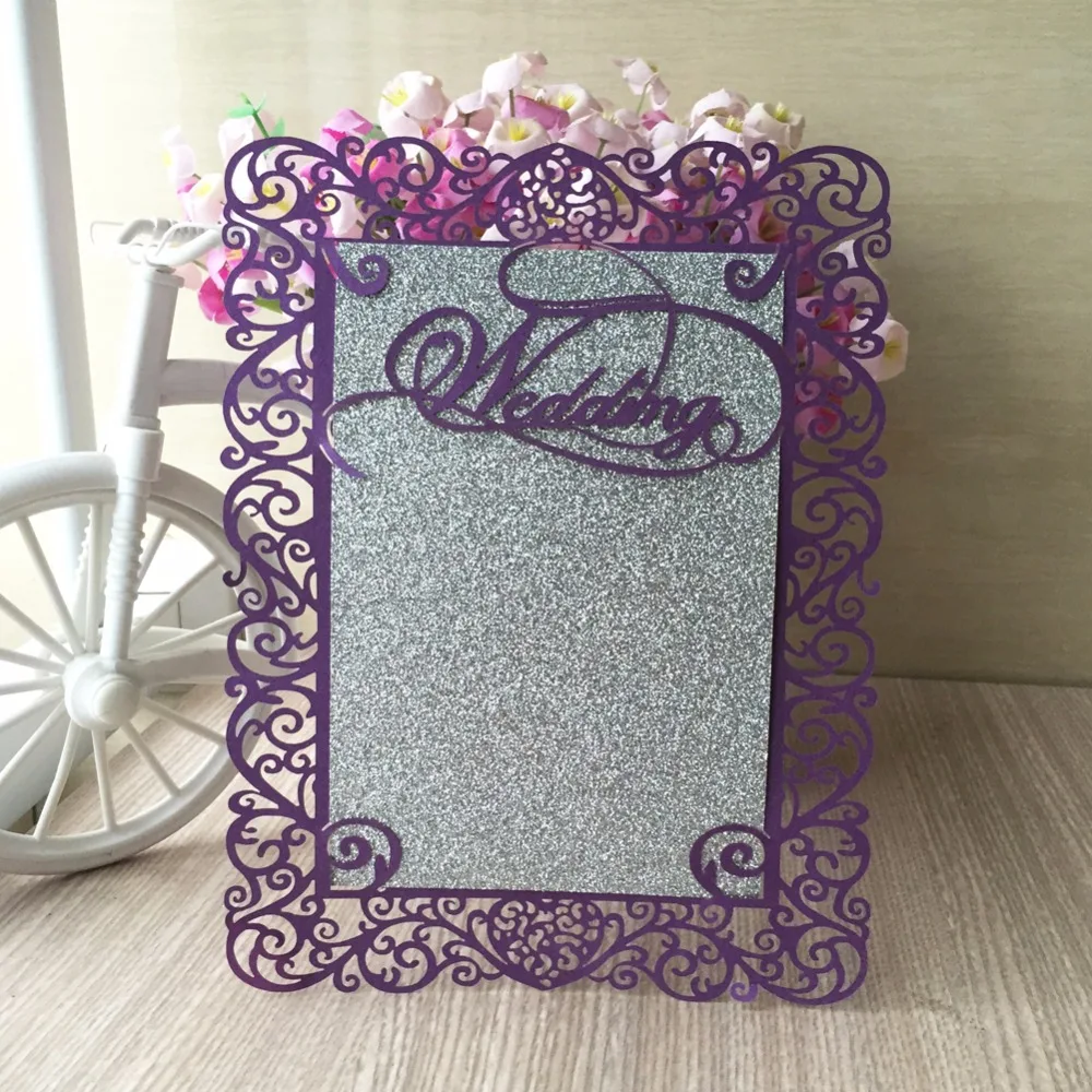 50 шт. лазерная резка свадебные слова украшение для свадебной вечеринки красивый