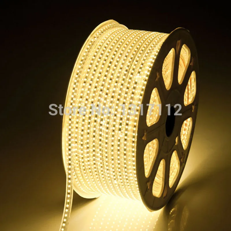 Супер яркая SMD 5730 Светодиодная лента AC220V 120 светодиодов/м 60 Белая теплая белая