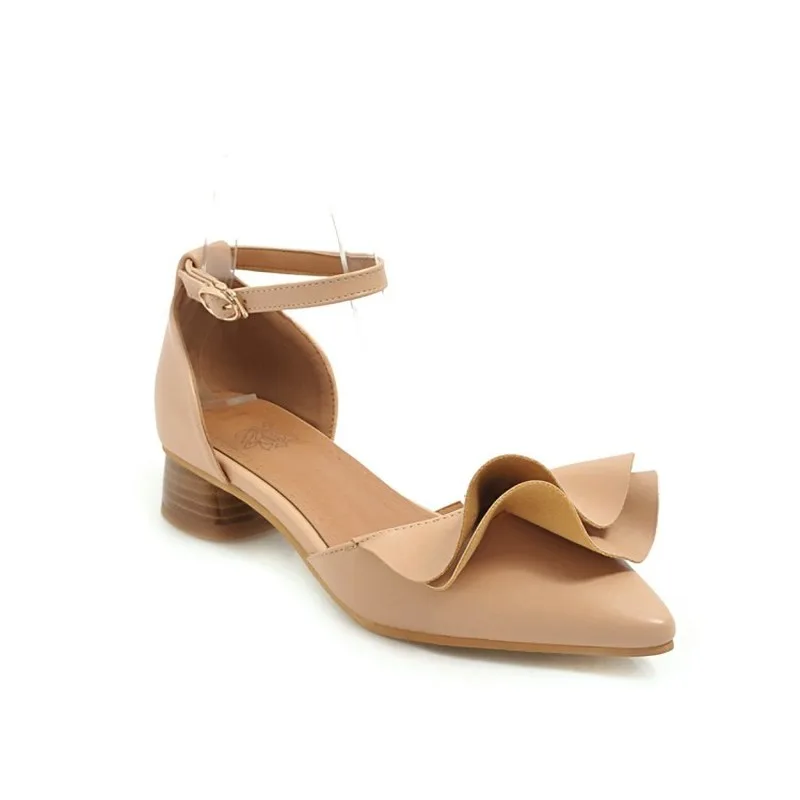 MAZIAO 2019 New Arrive Pumps Women Shoes Pointed Toe Buckle Summer Elegant Sweet Square Heels Prom Big Size 34-48 | Обувь