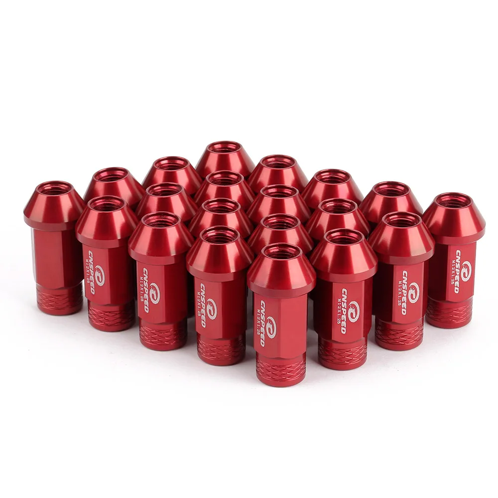 Алюминиевые гайки для колес CNSPEED 7075 T6 M12x1.25 50 мм гонок красного синего черного и