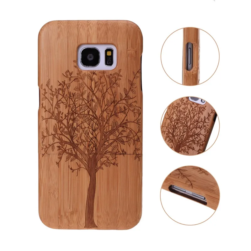 100% Natural Wood Bamboo Multi-Patterns Design Wooden Cover Case For Samsung Galaxy S4 MINI I9190 S5 MINI/S7 S6 Edge NOTE 7/4/3 |