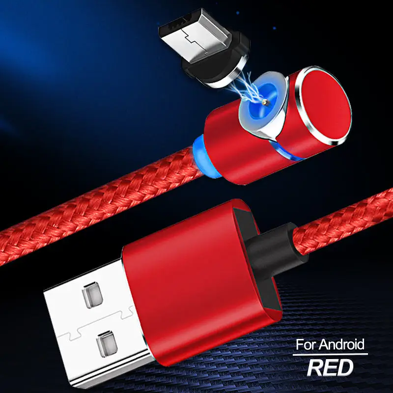 Red For Micro 1 м/2 м Магнитный кабель Micro usb type C зарядное устройство для iPhone XS X XR 8 7 6s 6 samsung S9 8 Магнит Android телефон Быстрая зарядка кабель - Цвет: Red For Micro
