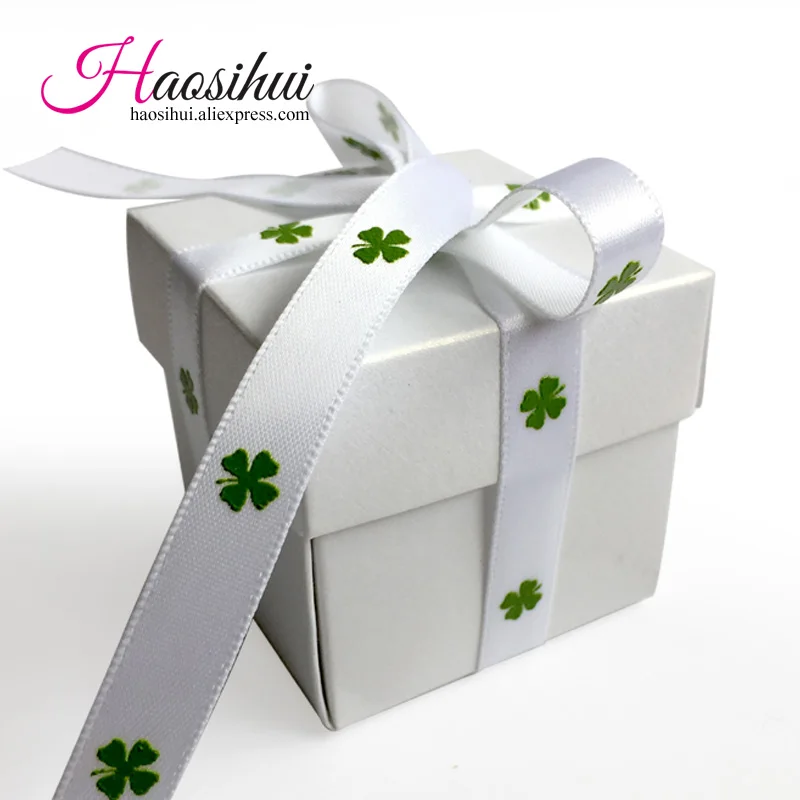 Haosihui 25 шт./лот новая классическая зеленая + белая маленькая коробка для конфет с