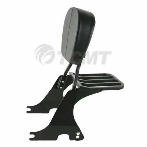 Black Мотоцикл Сисси барная спинка багажная стойка для Harley Sportster XL Железный 883 XL1200 48 восемь XL1200X супер низкий 2004 - Название цвета: Black