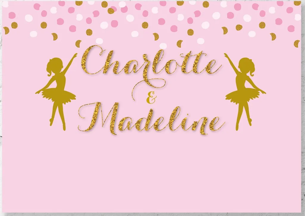 

custom ballet ballerina polka dot pink photo studio background High quality Computer print party backdrops