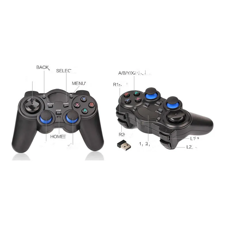 Беспроводной игровой контроллер 2 4G джойстик геймпад с usb-адаптером для Android TV Box