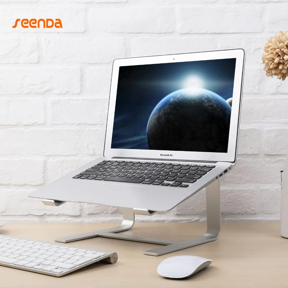 SeenDa Aluminum Laptop Stand Ergonomic Metal Cooling Notebook Holder for Mac book Air Pro Base Bracket for Laptop 10''-17'' images - 6