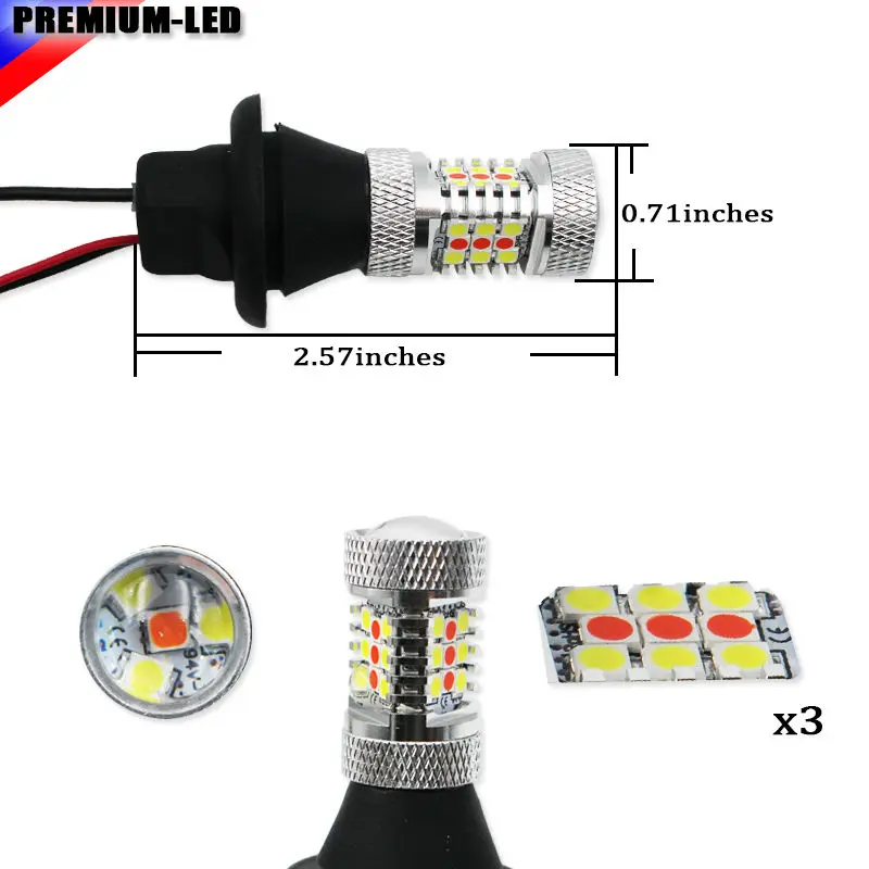 IJDM 31-SMD белый/красный Dual-Цвет 1156 S25 7506 светодиодный Замена лампы для автомобилей резервного копирования Фары заднего хода и сзади туман лампы преобразования
