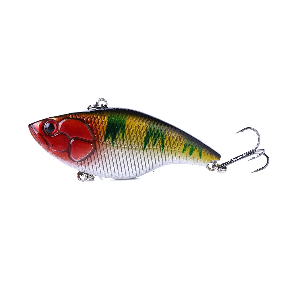 YUZI 1 шт VIB Рыбалка приманки 7 5 CM-18 г вибрации Vibe Rattle крючки Пластик воблер 4 цвета