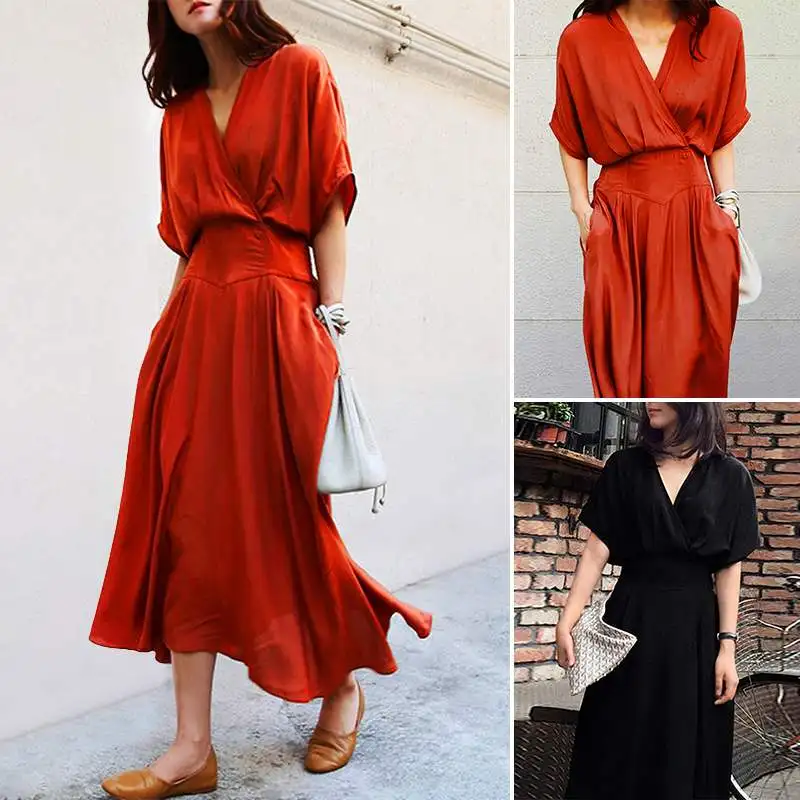 VONDA, богемное женское винтажное платье, летнее, vestidos,, сексуальное, рукав, для праздника, для вечеринки, элегантное, OL, сарафан размера плюс