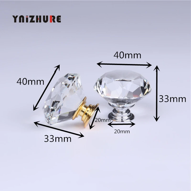 YNIZHURE 10 шт. алмазные Хрустальные Ручки для шкафа ручки выдвижных ящиков кухонного