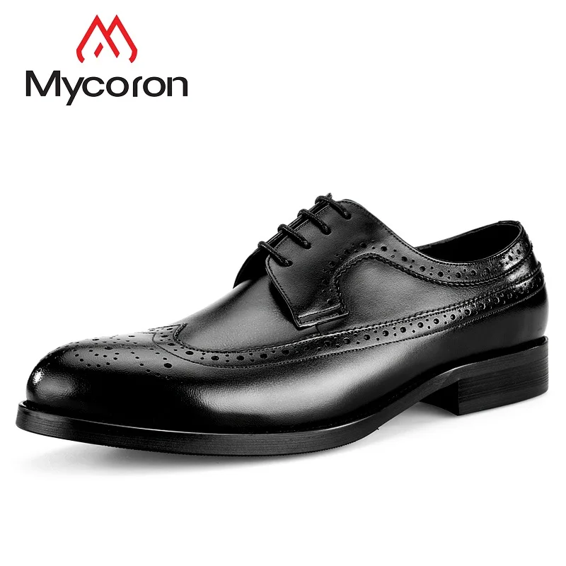MYCORON/Лидер продаж Роскошные Брендовые мужские официальные ботинки из