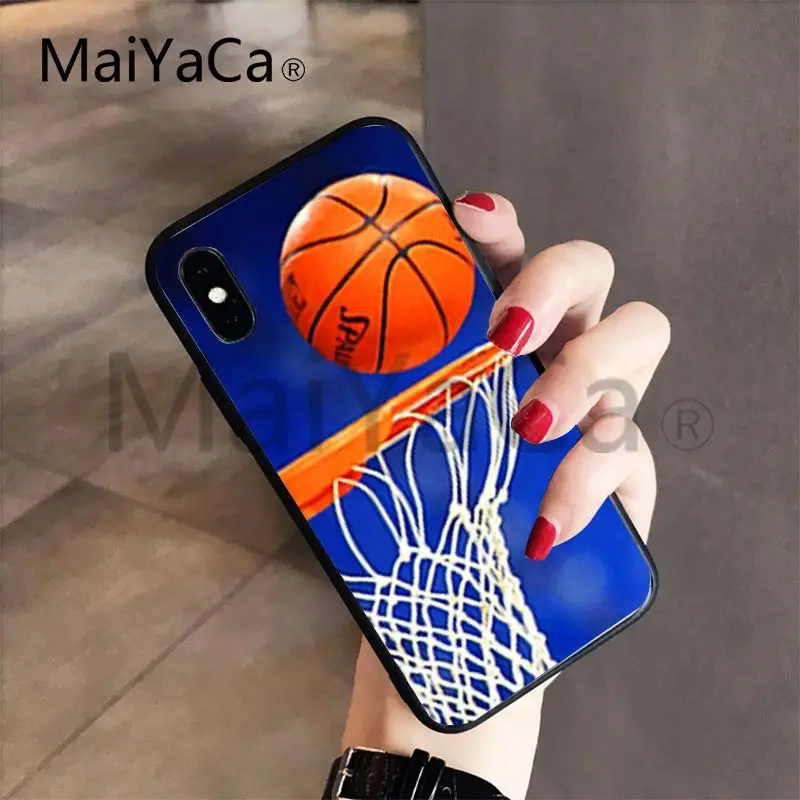 MaiYaCa Баскетбол черный ТПУ мягкий резиновый чехол для телефона чехол для iphone 7 7plus X 8 8plus и 5 5S 6s 6s Plus Чехол для мобильного телефона - Цвет: 13