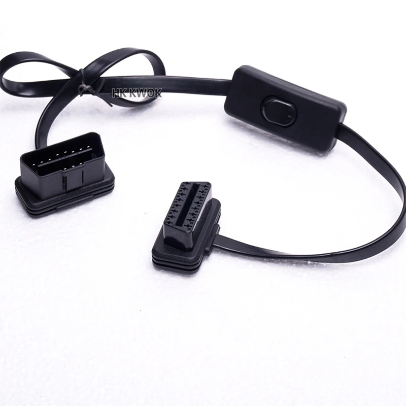 Диагностический кабель OBD 2 60 см с выключателем питания|obd 2|obd malecable obd |
