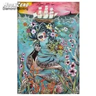 Алмазная живопись 5D сделай сам мозаика кошка вышивка крестиком Красота Бабочка цветок вышитая картина полный квадратный алмаз мультфильм