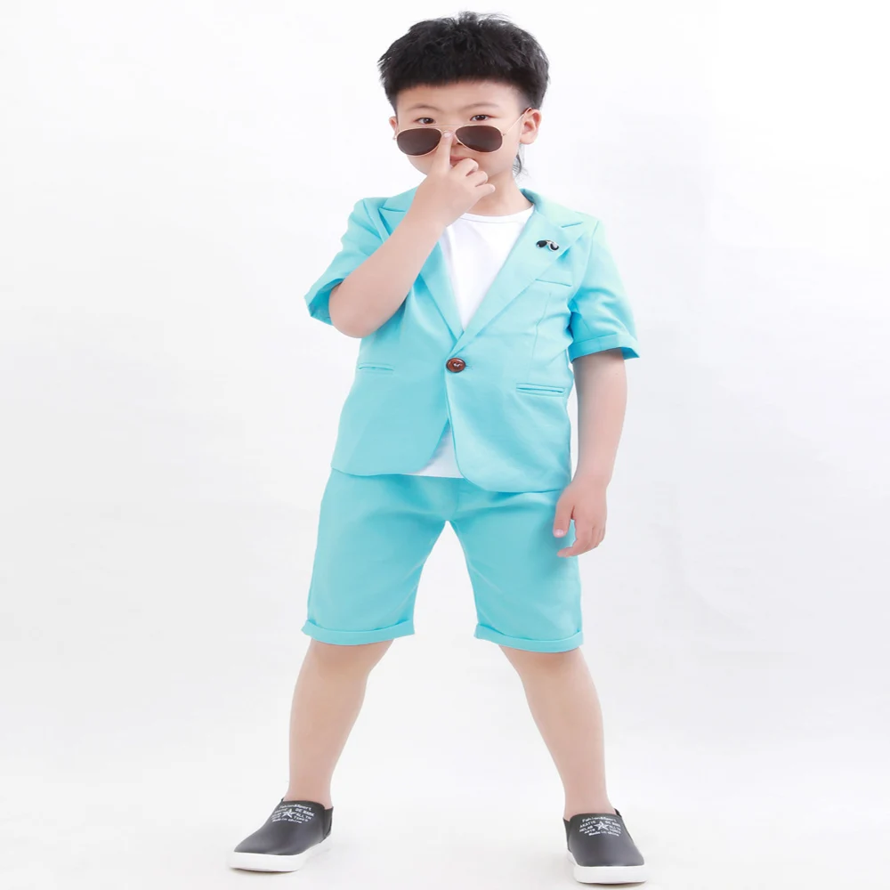 Brand Summer Baby Boys Birthday Dress Formal Suit Jacket Pants Gentleman Blazer Wedding Party Costume Clothes Set F7 | Детская одежда и